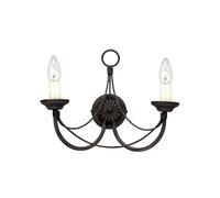 Elstead Lighting Carisbrooke lampada da parete 2x60 W nero CB2-BLACK