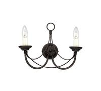 Elstead Lighting Carisbrooke lampada da parete 2x60 W nero CB2-BLACK