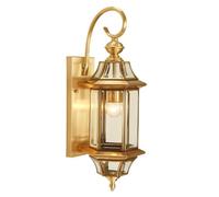 Applique classica da esterno, Applique Da Parete Per Esterni In Ottone, Paralume In Vetro Impermeabile, Applique Da Parete Per Esterni, Lampada Da Parete Per Esterni Per Corridoi, Giardino Lampada da