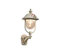 Ferroluce Applique Classica Bari A301 – Esterno Metallo paralume ceramica bianco sfumato oro 1x E27