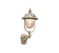 Applique Classica Esterno Bari Metallo Ceramica Bianco Sfumato Oro 1 Luce E27