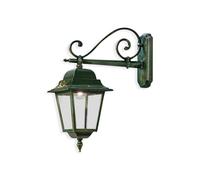 Applique Classica Esterno Gorizia Metallo Ceramica Verde Sfumato Oro 1 Luce E27