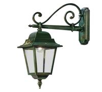 Applique Classica Esterno Gorizia Metallo Ceramica Verde Sfumato Oro 1 Luce E27 [EEK: A++]