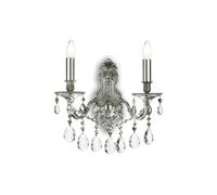 Applique Classica Gioconda Metallo-Cristallo Argento 2 Luci E14 [EEK: A++]
