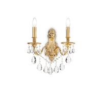 Applique Classica Gioconda Metallo-Cristallo Oro 2 Luci E14