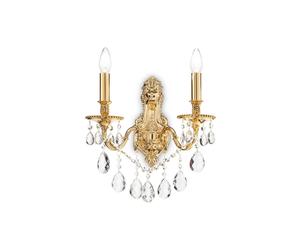Applique Classica Gioconda Metallo-Cristallo Oro 2 Luci E14 [EEK: A++]