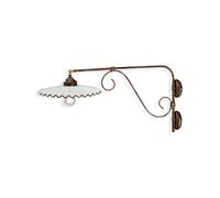 Applique Classica L'Aquila Metallo E Ceramica Nero Sfumato Rame 1 Luce E27
