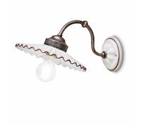 Applique Classica L'Aquila Metallo Ceramica Nero Sfumato Rame 1 Luce E27 [EEK: A++]