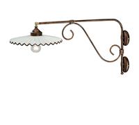 Applique Classica L'Aquila Metallo E Ceramica Nero Sfumato Rame 1 Luce E27