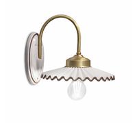 Applique Classica L'Aquila Ottone E Ceramica Decorato Filo Marrone 1 Luce E27 [EEK: A++]