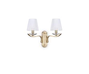 Applique Classica Pegaso Metallo Ottone 2 Luci E14