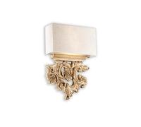 Applique Classica Peter Materie Plastiche Canvas Beige 2 Luci E14