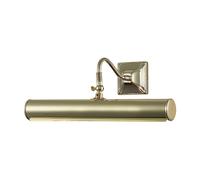 Applique Classica Picture Light Acciaio Ottone Lucido 2 Luci E14