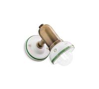 Applique Classica Savona Ceramica E Ottone Brunito Decorato 1 Luce E14
