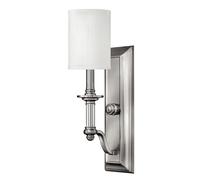 Applique Classica Sussex Acciaio Nichel Spazzolato Tessuto 1 Luce E14