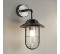 Applique Classica Toronto Gabbia Acciaio Argento Vetro Trasparente 1 Luce E27