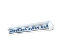 Applique Classica Trieste Bianco Decorato Filo Blu 2 Luci E14