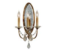 Applique Classica Valentina Acciaio Bronzo Ossidato Vetro 3 Luci E14