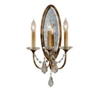 Applique Classica Valentina Acciaio Bronzo Ossidato Vetro 3 Luci E14