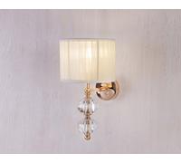 Applique classico in cristallo oro a 1 luce design swarovsky coll. zeus