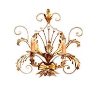 Applique classico in ferro battuto e cristallo 2 luci esse 840/2a