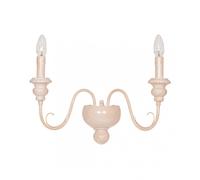 Applique classico in legno beige a 2 luci esse 496/2a