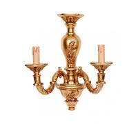Applique classico in legno foglia oro a 2 luci esse 815/2a