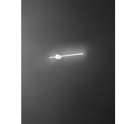 Applique Clock in alluminio colore bianco opaco a LED 12W 1100LM - 3000K 65cm