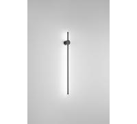 Applique Contemporanea Clock Alluminio Nero Led Integrato 20W