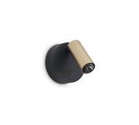 Applique Collezione ELF LED 3W Luce Calda 3000K Nera Ideal Lux