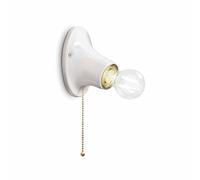 Applique Con Cordina Classica Trieste Bianco Lucido 1 Luce E27