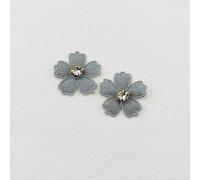 Applique con Fiori e Strass per Vestiti, Toppe da Cucire per Cappelli, Fermagli per Capelli Fai da Te, Accessori Decorativi con Fiocco, 2,3 cm, 50 Pezzi,
