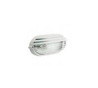 Applique Con Gabbia Piccola Palpebra Ovale Alluminio E Vetro Bianco 1 Luce E27