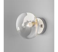 Applique con in Vetro collezione DOLCE Dimensioni Ø 15 x h15 cm con 1 sfera Trasparentre satinata G9 1 x max 25 Watt cromo