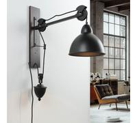 Applique con Interruttore Regolabile Industriale Design E14 Wandleuchte Cucina