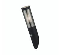 Applique Con Sensore Contemporanea Battone Acciaio Nero Fumè 1 Luce E27 [EEK: A++]