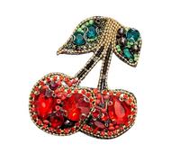 Applique con strass a forma di ciliegie per la decorazione di abbigliamento, aggiunge fascino e personalità unici alla borsa, jeans, forniture artigianali con strass