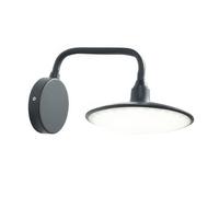 Applique con struttura in metallo e termoplastico FOCUS APPLIQUE PIATTO Dimensioni 20x30xh17,5 cm Diffusore in termoplastico opalino 18W LED 4000K colore GRAFITE GRAFITE