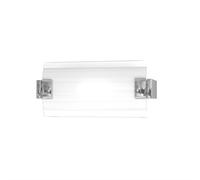 Applique Contemp Swinging Metallo Cromo Vetro Bianco Extrachiaro 1 Luce E27 25Cm [EEK: A++]
