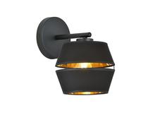 Applique Contemporanea 1 Luce Bellerofonte In Metallo Nero E Oro