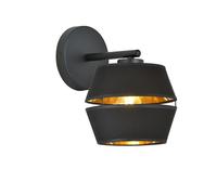 Applique Contemporanea 1 Luce Bellerofonte In Metallo Nero E Oro [EEK: A++]