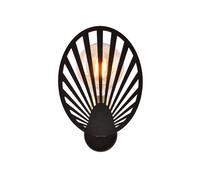 Applique Contemporanea 1 Luce Tallia In Acciaio Nero E Oro
