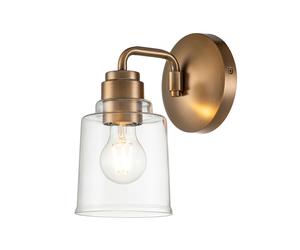 Applique Contemporanea Aivian Acciaio Ottone Anticato 1 Luce E27