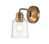 Applique Contemporanea Aivian Acciaio Ottone Anticato 1 Luce E27