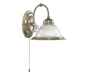 Applique Contemporanea American Dinner Acciaio Adjustable Vetro 1 Luce E27