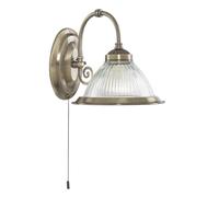 Applique Contemporanea American Dinner Acciaio Adjustable Vetro 1 Luce E27 [EEK: A++]