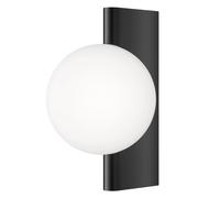 Applique Contemporanea Avant-Garde In Metallo Nera 1 Luce Con Diffusore Bianco [EEK: A++]