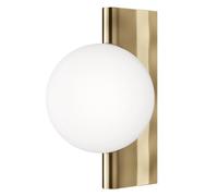 Applique Contemporanea Avant-Garde In Metallo Ottone 1 Luce Con Diffusore Bianco [EEK: A++]