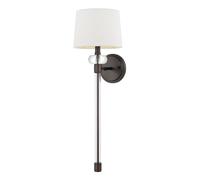 Applique Contemporanea Barbour Acciaio Bronzo Porto 1 Luce E14