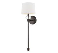 Applique Contemporanea Barbour Acciaio Bronzo Porto 1 Luce E14